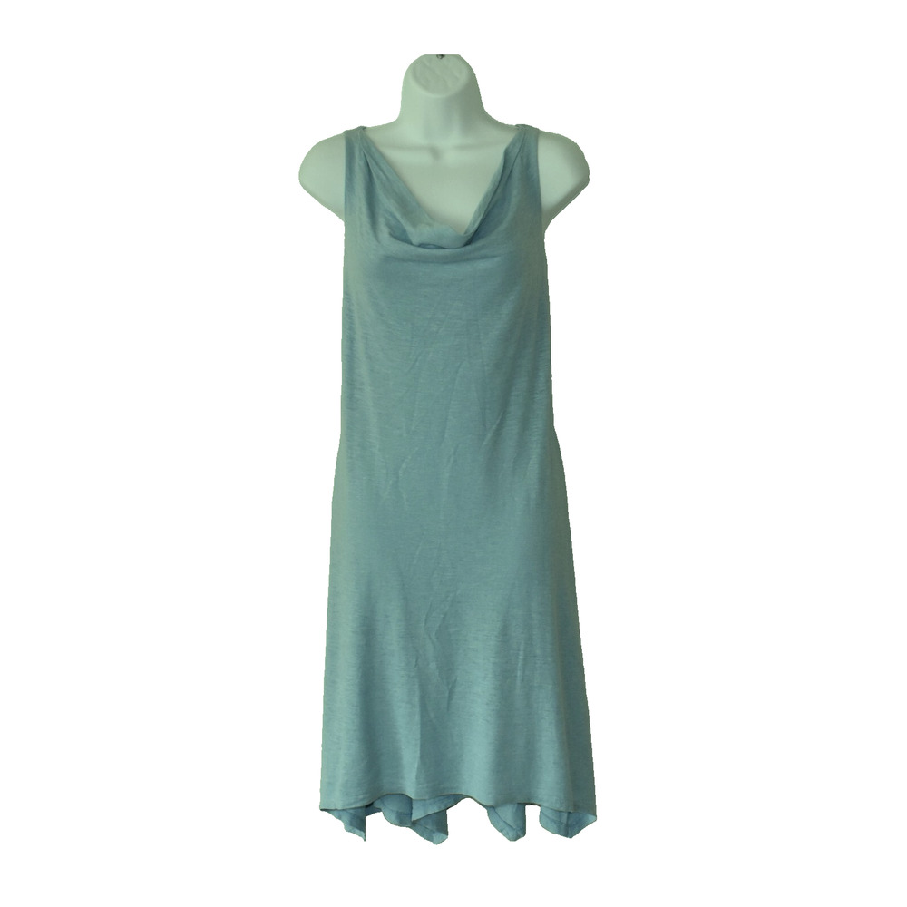 A4 Auth EILEEN FISHER Hemp & Organic Cotton Cowl Neck Petite Dress Size PM